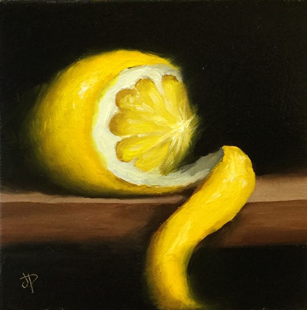 'Lemon Peeling' by artist Jane Palmer